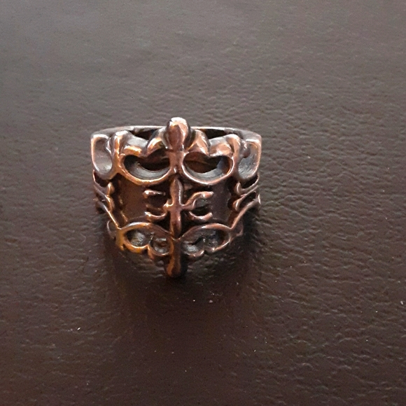 Silver flure de lee ring - Picture 1 of 2